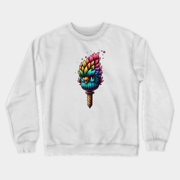 Rainbow feather pen Crewneck Sweatshirt by stkUA